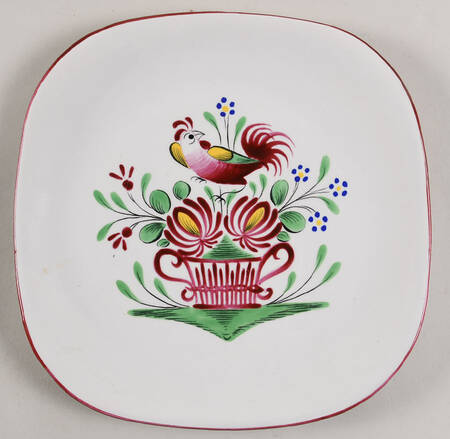 Reverbere Coq Square Luncheon Plate