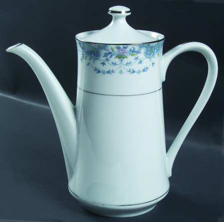 Blue Madeira Coffee Pot & Lid