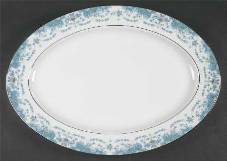 Blue Madeira 16" Oval Serving Platter