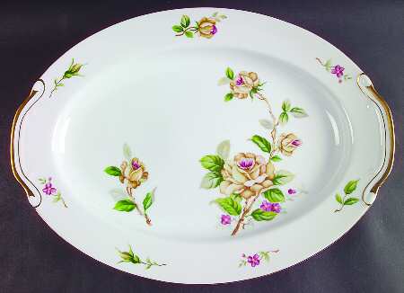 Golden Rose 16" Oval Serving Platter