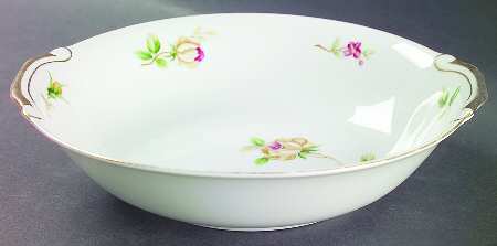 Golden Rose 9" Round Vegetable Bowl