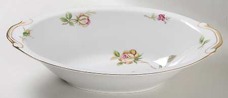 Golden Rose 10" Oval Vegetable Bowl
