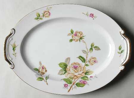 Golden Rose 12" Oval Serving Platter