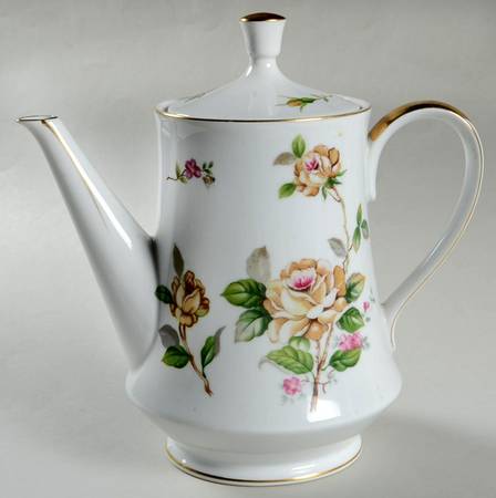 Golden Rose Coffee Pot & Lid