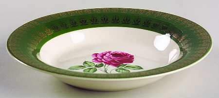 American Beauty Rose Rim Soup Bowl