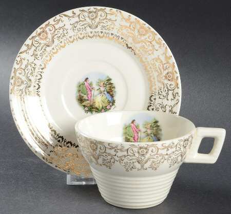 Farewell Flat Cup & Saucer Set by Limoges-American