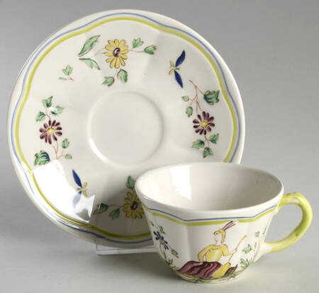 Moustiers Breakfast Cup & Saucer Set