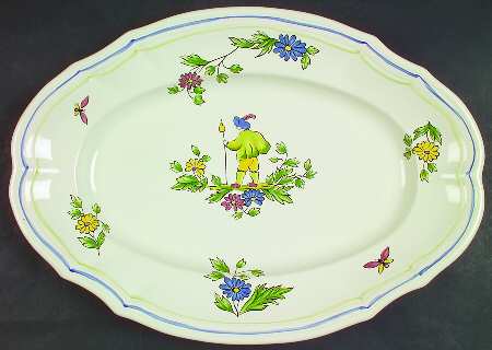 Moustiers 16" Oval Serving Platter