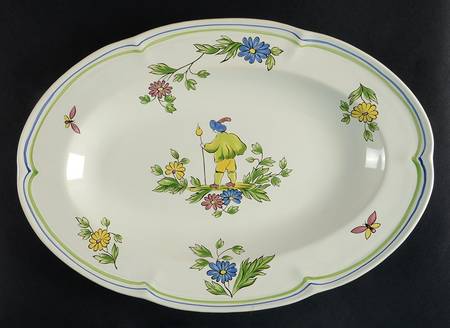 Moustiers 15" Oval Serving Platter