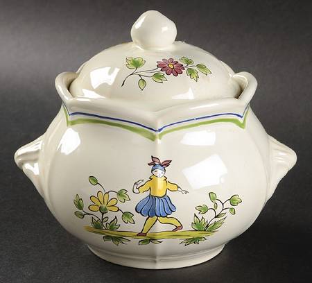 Moustiers Sugar Bowl & Lid