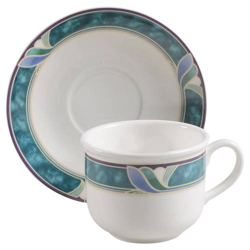 Emerald Bay Flat Cup & Saucer Set