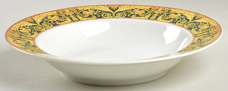 Valetta Green Rim Soup Bowl