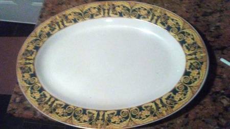 Valetta Blue 14" Oval Serving Platter