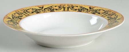 Valetta Black Rim Soup Bowl