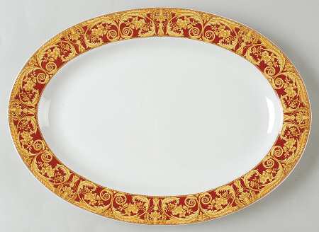 Valetta Red 14" Oval Serving Platter