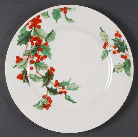 Holly Berries Salad Plate