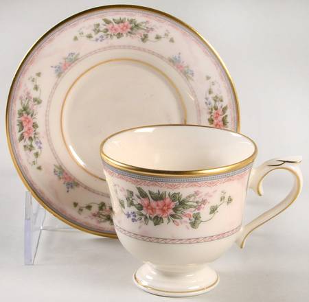 Southampton Gardens Footed Demitasse Cup & Saucer Set