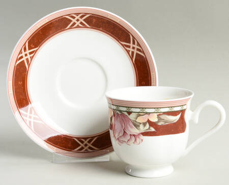 Simply Tulips Sienna Footed Cup & Saucer Set