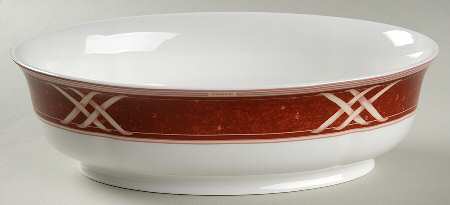 Simply Tulips Sienna 9" Oval Vegetable Bowl