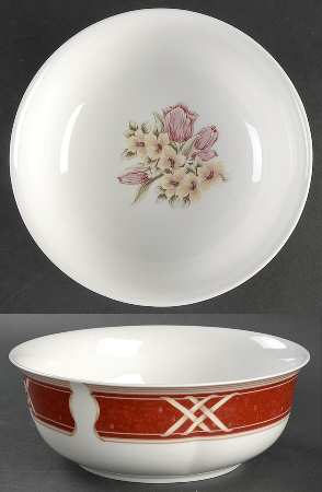 Simply Tulips Sienna 8" Round Vegetable Bowl