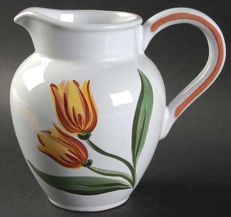 Simply Tulips Terra Cotta 40 Oz Pitcher