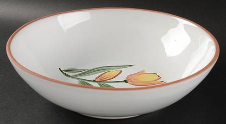 Simply Tulips Terra Cotta 11" Large Salad Serving Bowl by Lenox