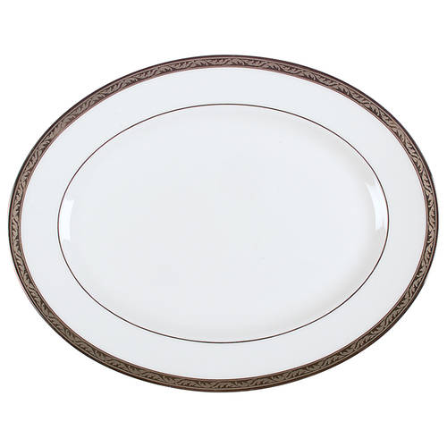 Landmark Platinum 13" Oval Serving Platter by Lenox