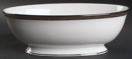 Landmark Platinum 9" Oval Vegetable Bowl by Lenox