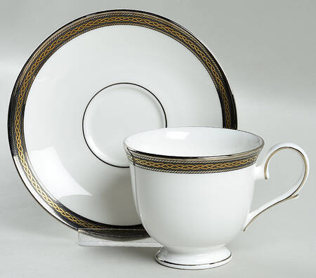Braided Elegance Footed Cup & Saucer Set