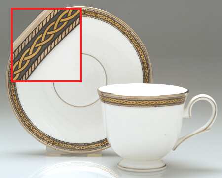 Braided Elegance Footed Cup & Saucer Set
