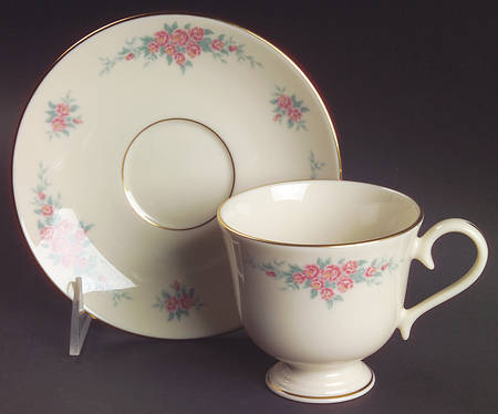 Petite Rose Footed Cup & Saucer Set