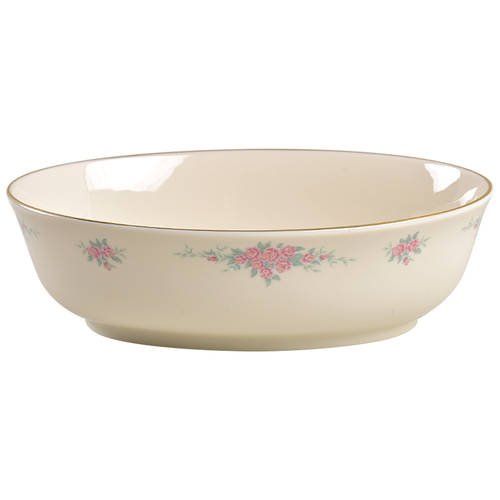 Petite Rose 9" Oval Vegetable Bowl