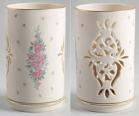 Petite Rose Large Pierced Votive Candleholder