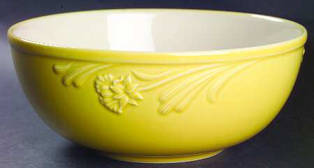 Poppies Rainbow Yellow 7" All Purpose Bowl