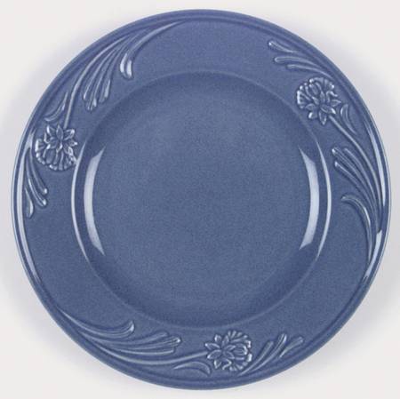 Poppies Rainbow Blue Salad Plate