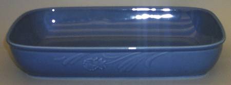 Poppies Rainbow Blue 13"  Rectangular Baker