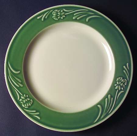Poppies Rainbow Green Service Plate (Charger)