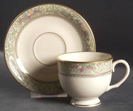 Spring Bounty Footed Cup & Saucer Set