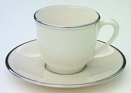 Lenox Platinum Flat Demitasse Cup & Saucer Set