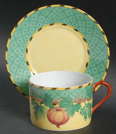 Vegetable Garden Flat Cup & Saucer Set