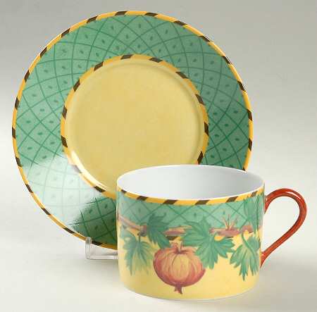 Vegetable Garden Flat Cup & Saucer Set