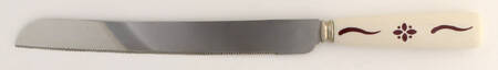 Woven Traditions Red Cake Knife/Server with Stainless Blade