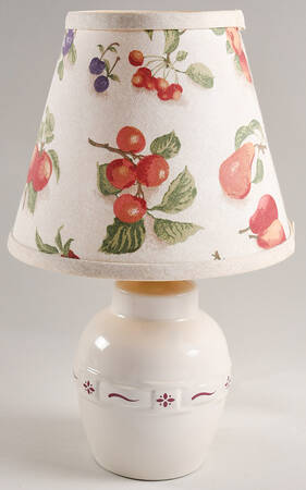 Woven Traditions Red 14" Electric Lamp & Shade