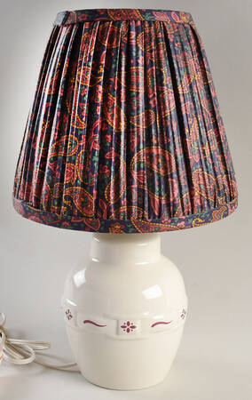 Woven Traditions Red 14" Electric Lamp & Shade by Longaberger