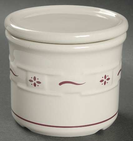 Woven Traditions Red 1 Pint Crock with Coaster Lid