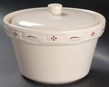 Woven Traditions Red 1 Qt Round Covered Casserole
