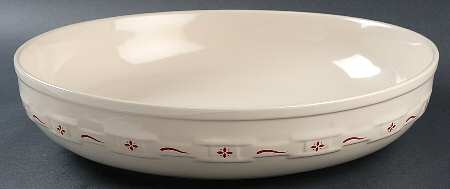 Woven Traditions Red 13" Round Serving Bowl