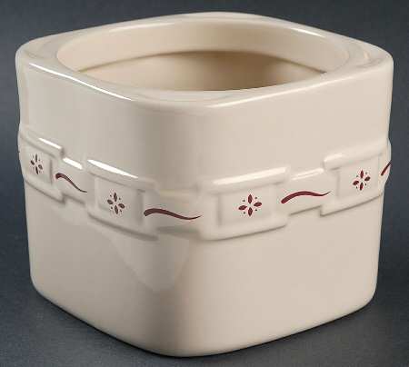Woven Traditions Red Small Square Canister No Lid