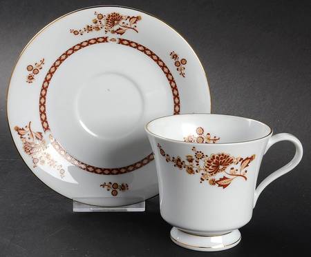 Cathay Footed Cup & Saucer Set