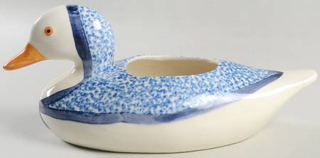 Blue Stipple with Duck Duck Planter